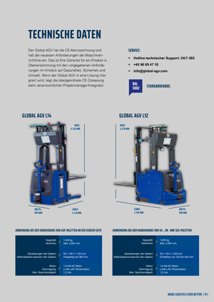 Rampe bei Höhenunterschied für Global AGV automatisierter Palettentransport